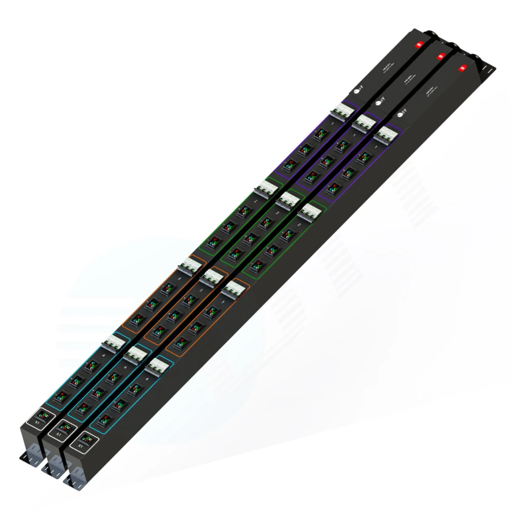 New Design 3 Phase PA33 PA34 PDU with 125A Breaker protector 6pin 12 outlets Power Distribution Unit S21 T21