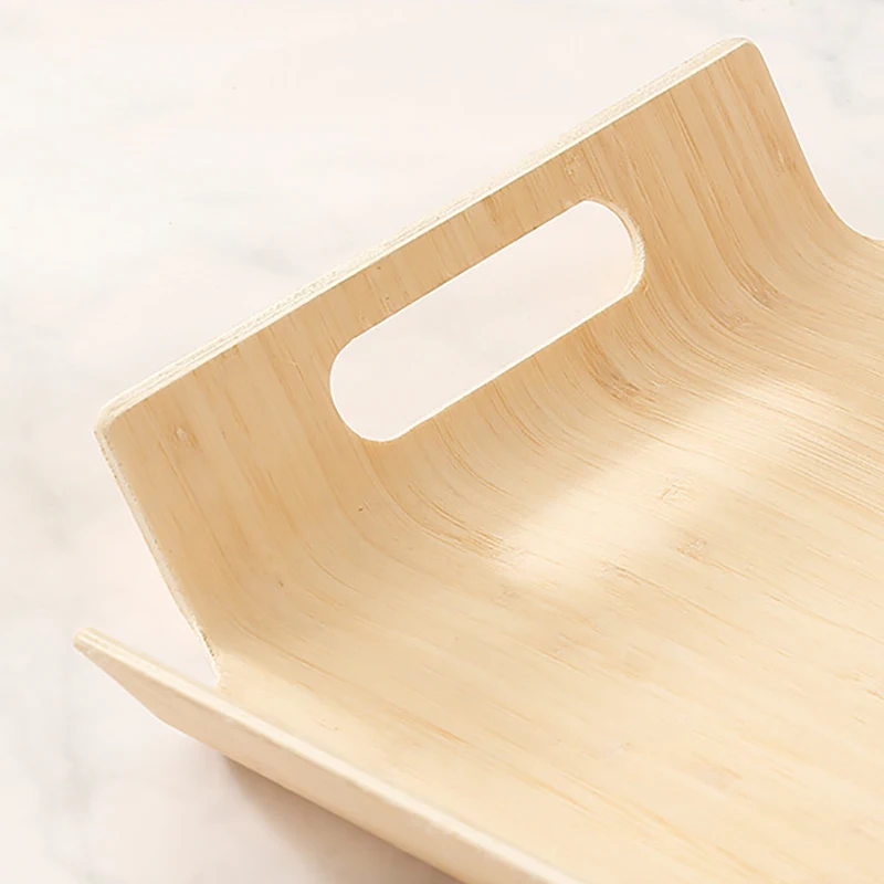 Bread Tray Storage Organizer Wooden Serving Tray Wood Tea Plate Food Dish Platter Plate Dinner Fruit Cake Top-Rated
