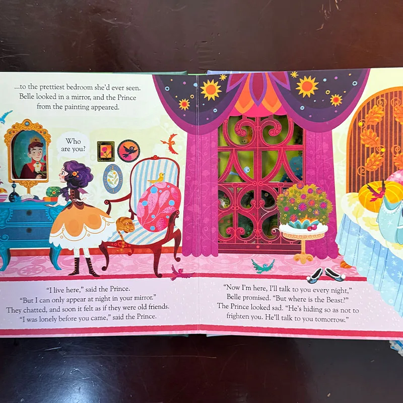 

3D Three-dimensional Picture Book Peep Inside Beauty and The Beast - Classic Fairy Tale for Kids 4-8 Hardcover Storybook