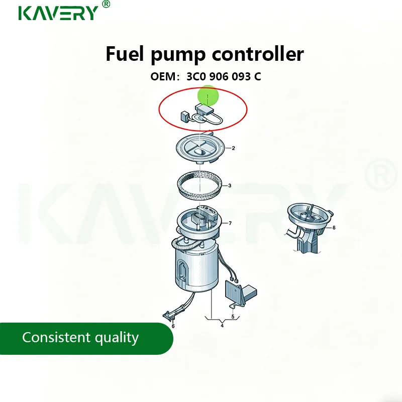 KAVERY For Fuel Pump Delivery Control Module 3C0906093C Fits Passat CC Golf MK6 R GTI Variant Scirocco A1 A3 S3 Car Accessories view 6