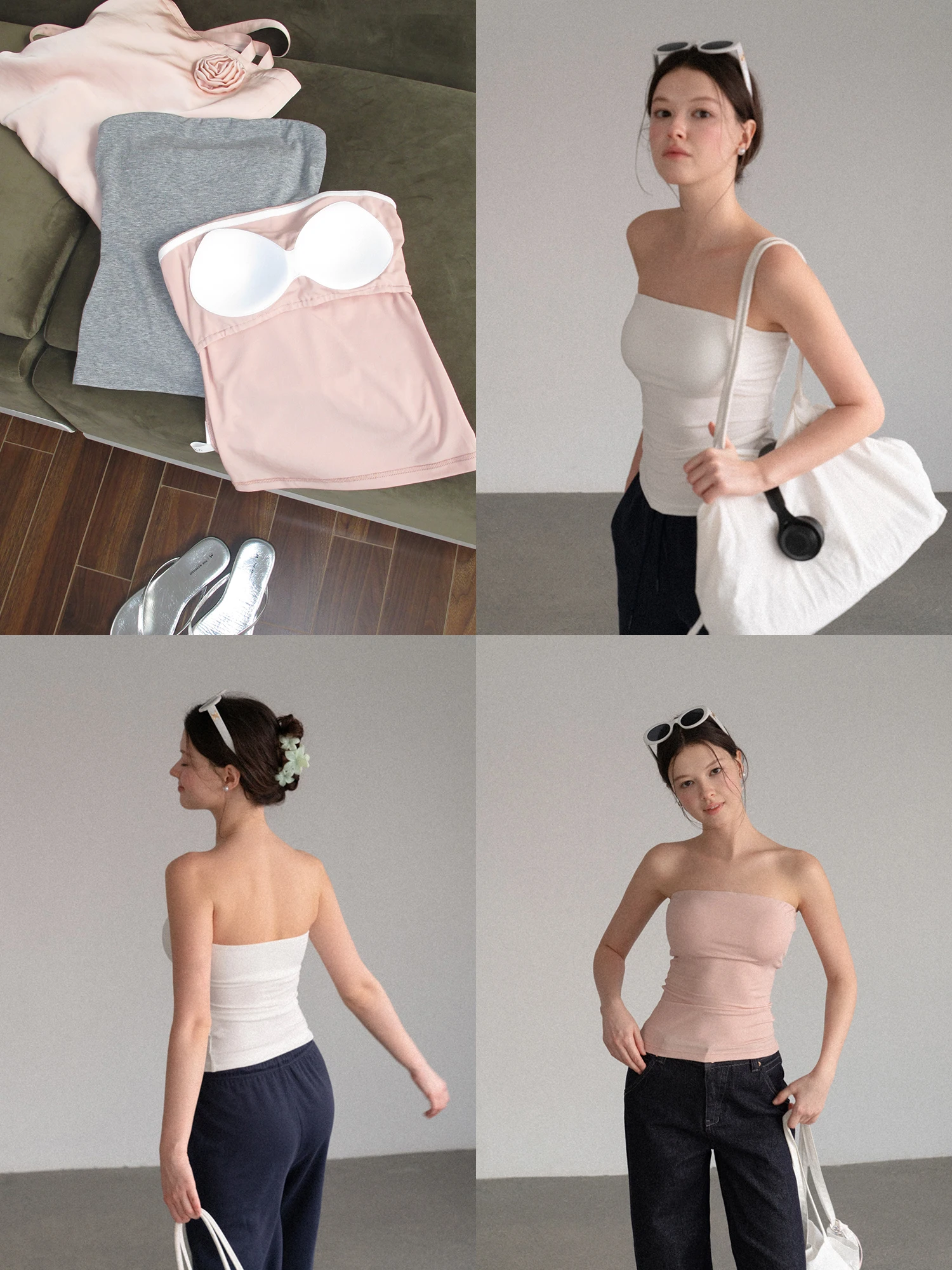 Eggka One-Piece Vest Women's Slim Fit Sleeveless Top with Chest Pad for Summer Outerwear And Inner Wear Fashionable Minimalis...
