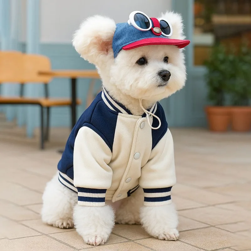 

Fashion Pet Two-piece Fashionable Pet Sun Hat and Cool Sunglasses Set, Dog Baseball Cap and Cat Head Cover