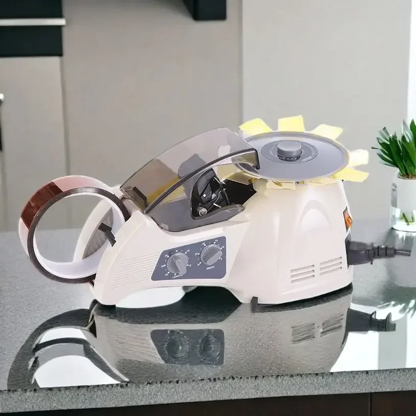 ZCUT-8 Automatic Tape Dispenser with Adjustable Knobs for Cutting Length And Width Office School Supply Auto Tape Cutter