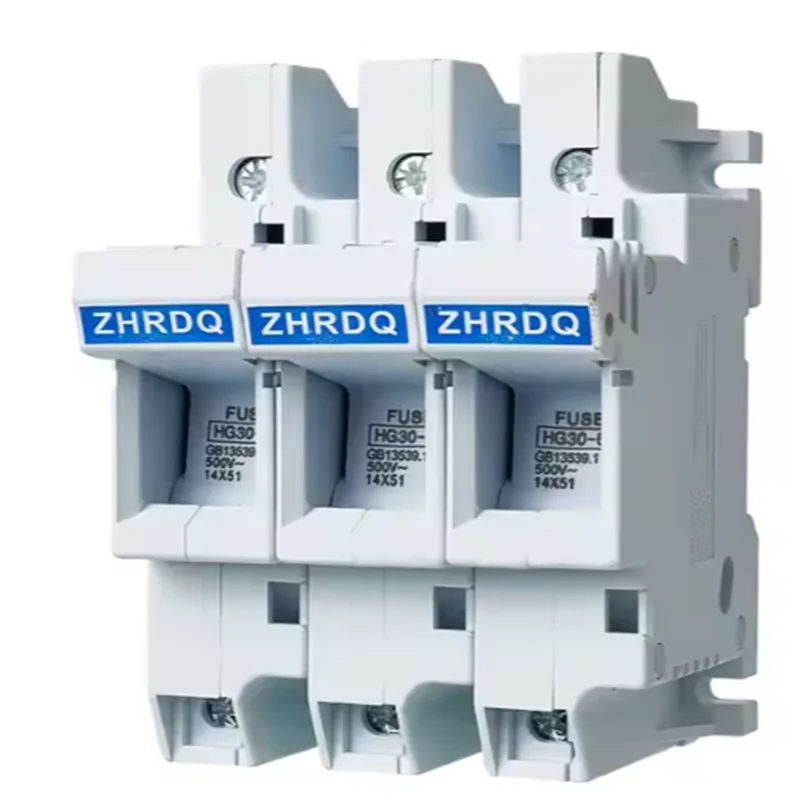 HG30-63 3P 500V fuse base is suitable for R016 14x51mm 3P Low Voltage Fuse Fuse Tube Base