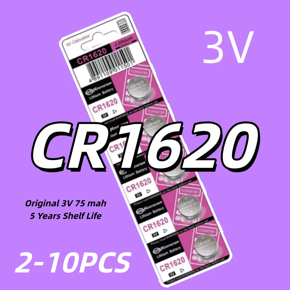 CR1620 Battery CR 1620 Button Battery 3V Suitable for Watches, Car Audio Speakers, Scales, Shavers DL1620 BR1620 Lithium Cell