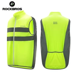 ROCKBROS Cycling Reflective Vest Mesh Ventilation Safety Vest Motorcycle Gilet MTB Riding Breathable Sleeveless Bicycle Wear