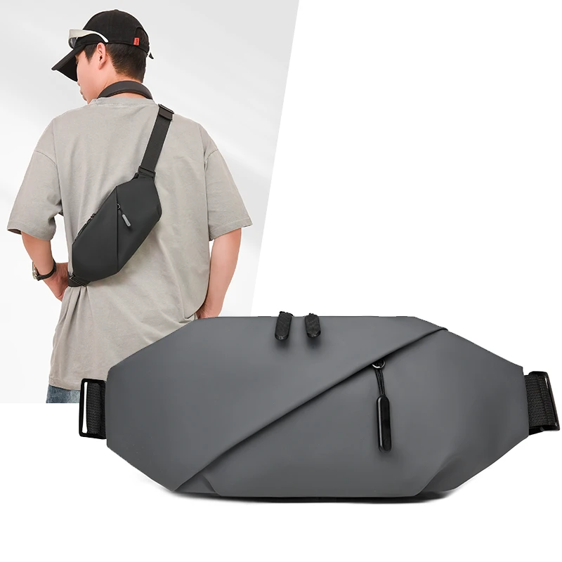 

Fashionable Men's Chest Bag with Zipper Closure Suitable for Sports Waist Bags Mountaineering Chest Bags Daily Shoulder Bags