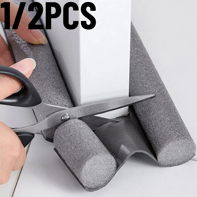 1/2 قطعة أبيض رمادي أسود الباب التماس ختم الشريط عازلة للصوت يندبروف الشتاء التعلم عزل الصوت نافذة الباب ختم الشريط #1