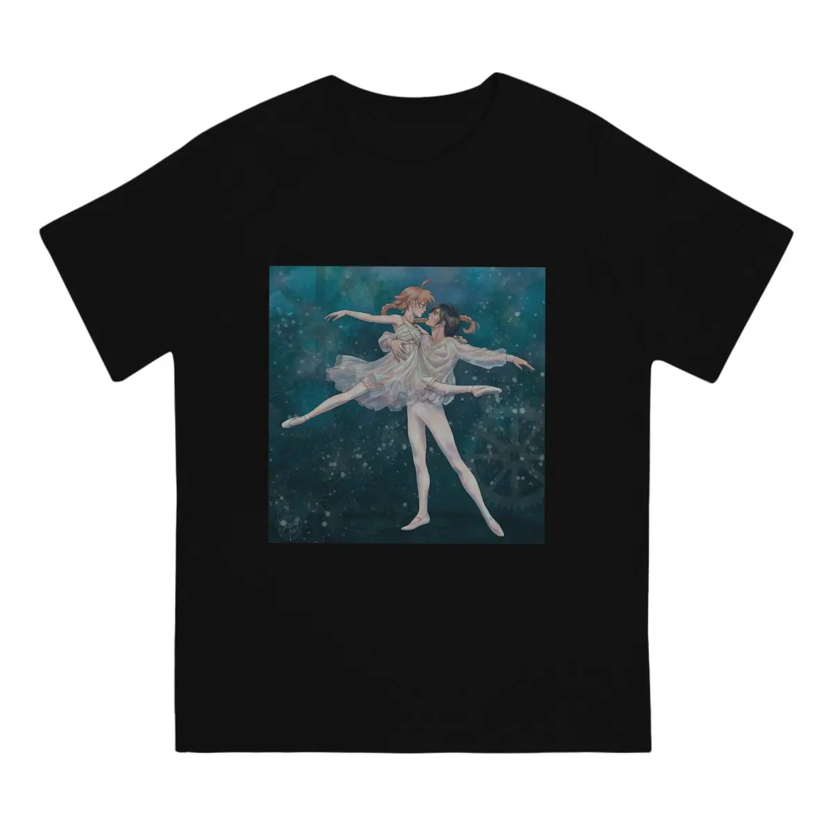 Princess Tutu Men's TShirt Pas de Deux Individuality T Shirt Original Sweatshirts New Trend