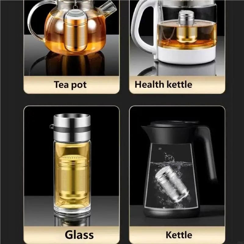 Teas Strainer with Fine Mesh Stainless Steel Infuser For Brewing Teas Spices J0MC