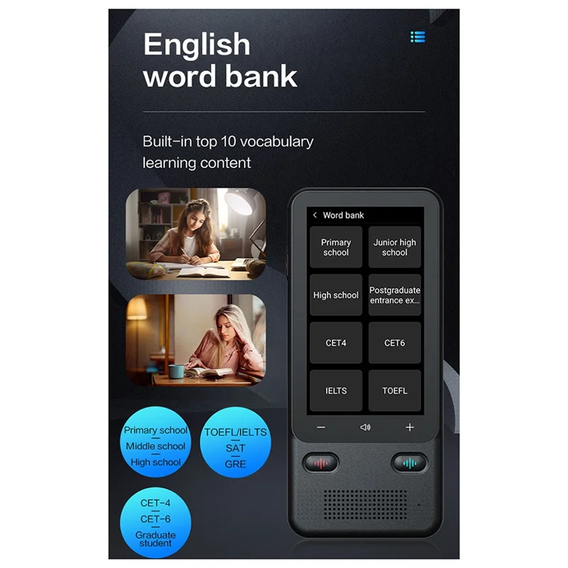 

New T18PRO Portable Audio Translator 138 Language Smart Translator Offline In Real Time Smart Voice AI Photo Translator-A31R