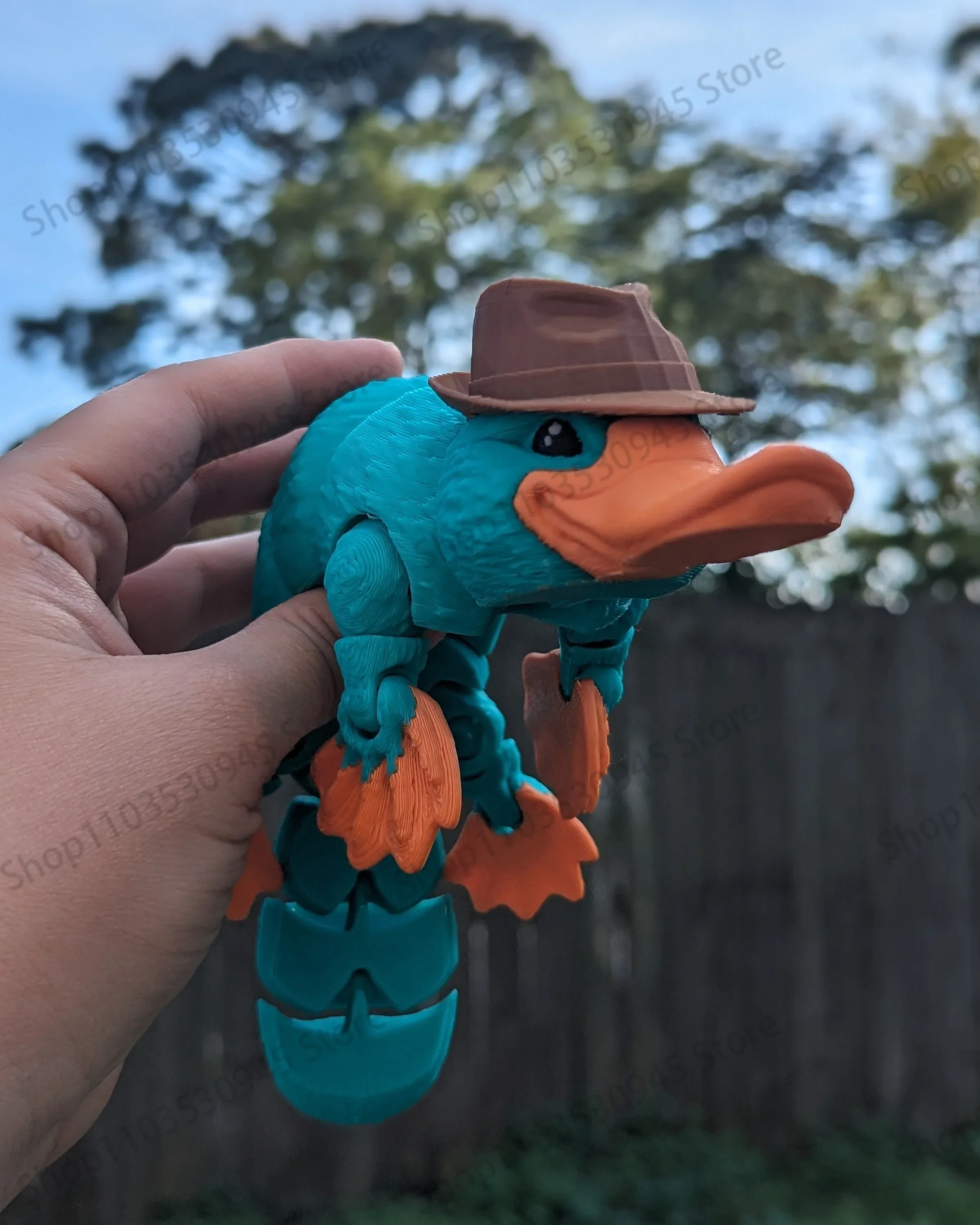 

2024 new 3D printed articulated platypus simulation toy, home decoration ornament, personalized birthday and holiday gift