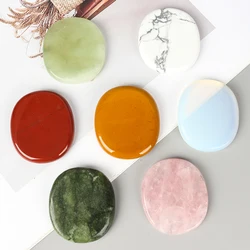 46 mm big palm stone Hand Carved worry stone Gemstone Crystal Craft Souvenir healing meditation home decor