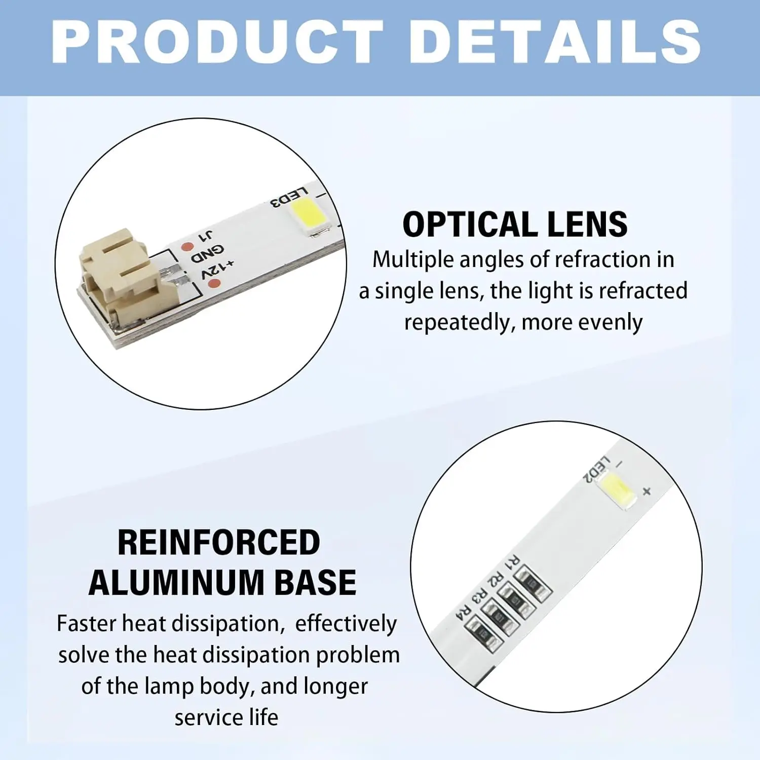 1 szt. Paski świetlne LED zamiennik pasuje do lodówki Rongsheng/Hisense MDDZ-162A 1629348 1529227