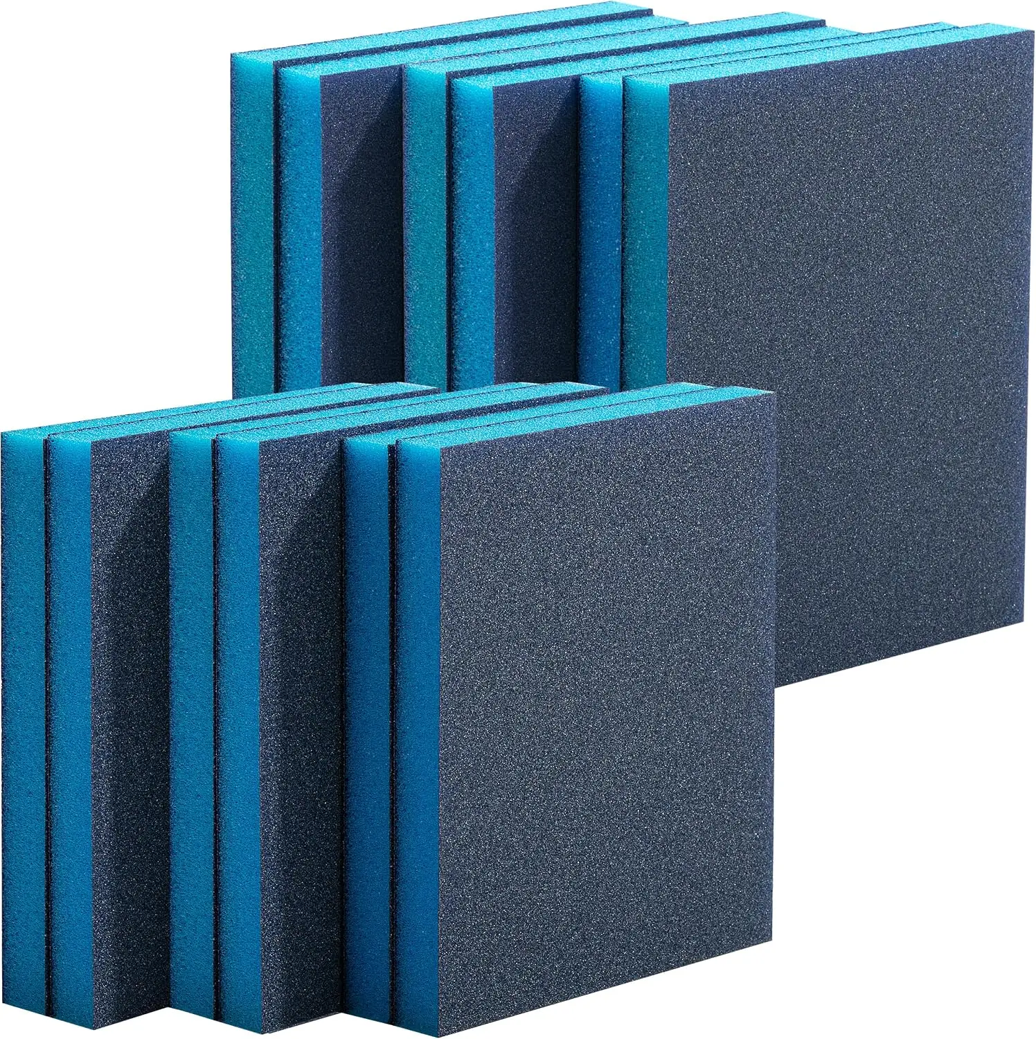Sanding Sponge Washable Reusable Sanding Blocks 60/80/120/150/180/220 Grit Wet Dry Sand Paper Assortment Pack for Wood Drywall
