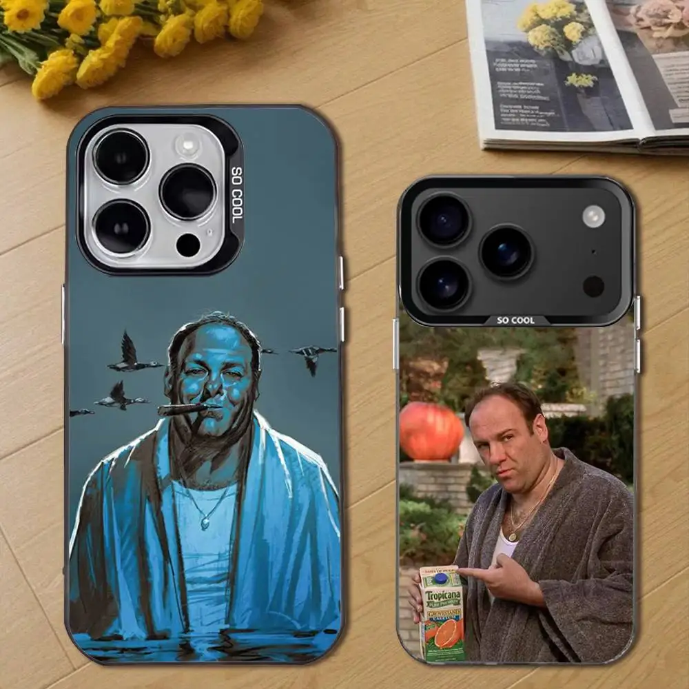 

T-Tony S-Soprano Cool Phone Case For iPhone 17,16,15,14,13,12,11,Pro,Max,Plus,E,Air,Mini Black Tpu Cover