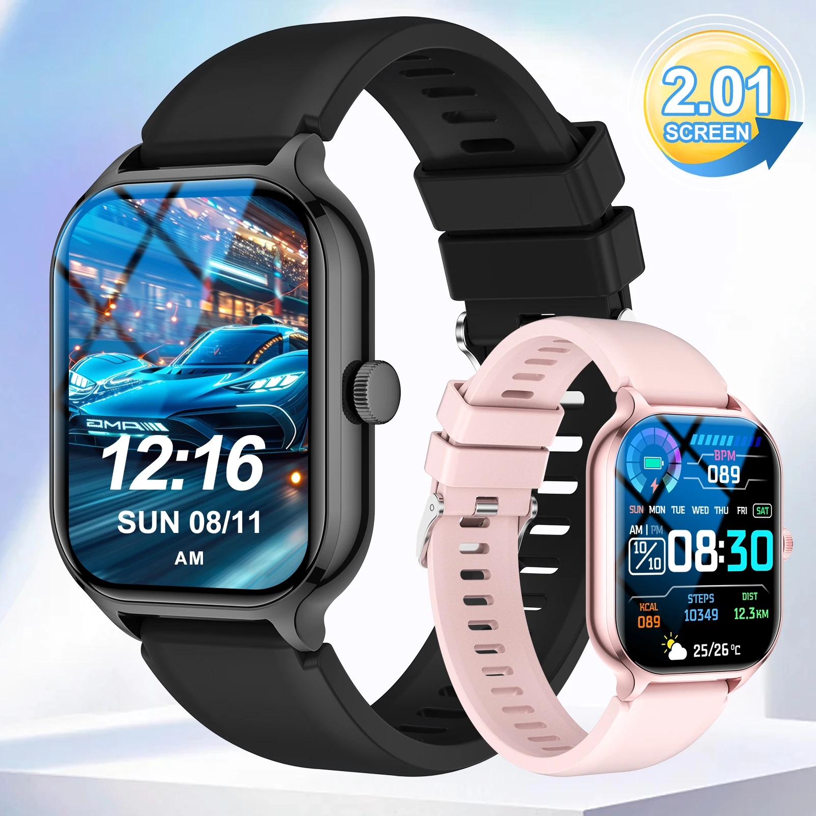 Smart watch, wireless calls/wireless music, message reminders, multiple sports modes, unisex