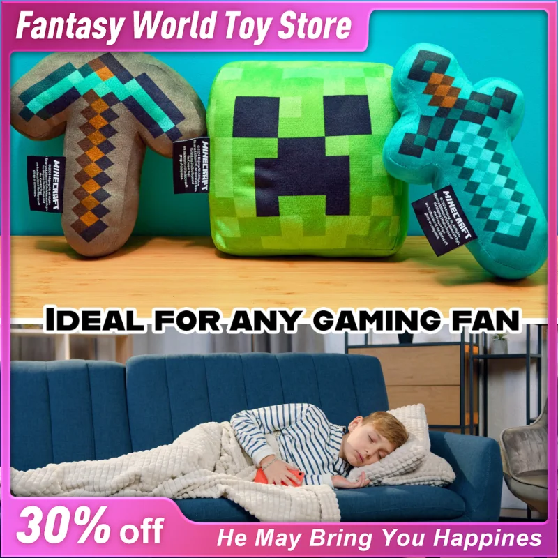 

New 22-25cm Minecraft Kawaii Plush Doll Animation Game Peripheral Pillow Collection Sofa Decor Ornaments Gifts for Childrens