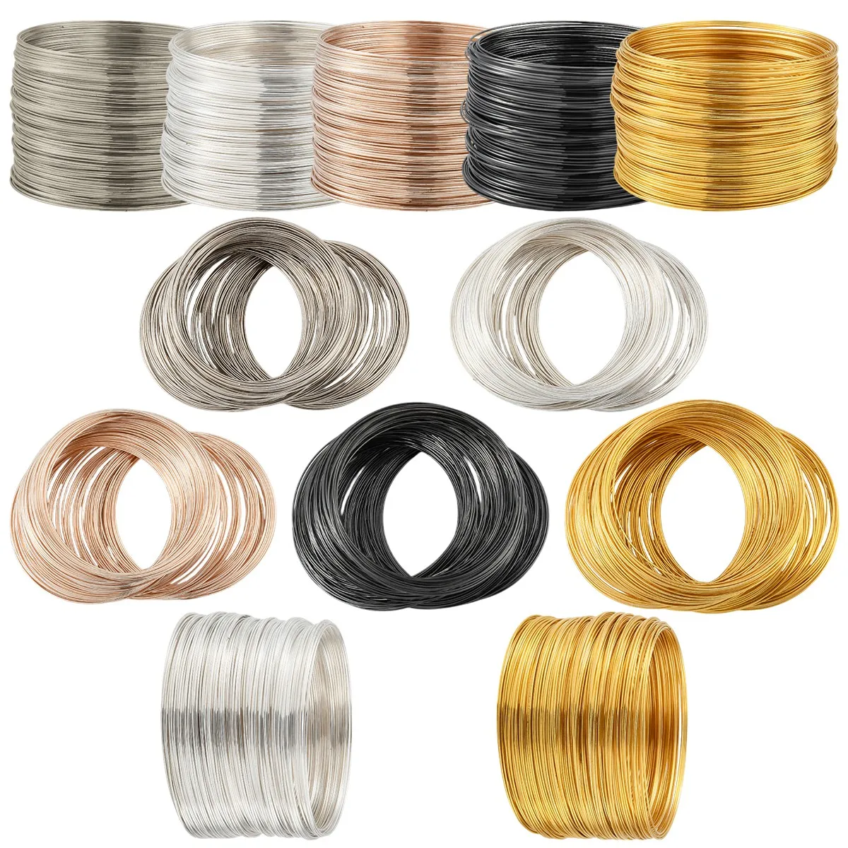 

200-круга стальной проволоки с эффектом памяти, для изготовления ожерелья/браслетов с запахом