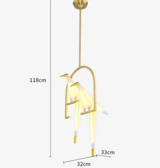 HomeLover Papier Kronleuchter Vögel für Restaurant Wohnzimmer Esszimmer Kinderzimmer Origami Lampe führte Vogel Designer Kronleuchter Lampe 5