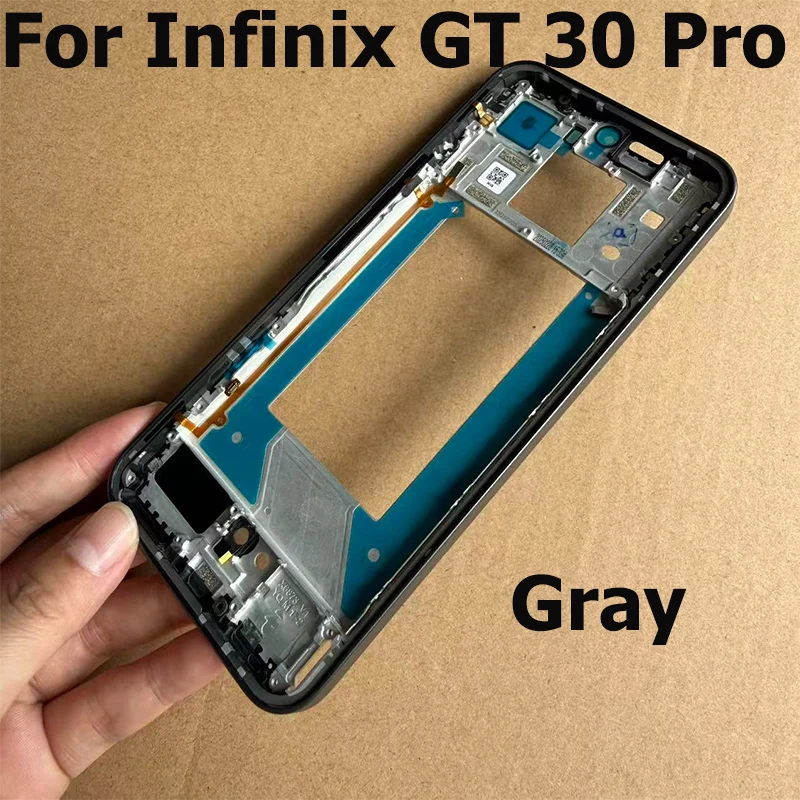For Infinix GT 30 Pro Middle Frame Housing Bezel Cover with Side Button Replacement Repair Parts X6873 X6876