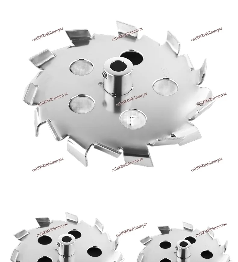

Stainless Steel High-speed and High-shear Round Hole Hollow Dispersion Disc Equipment Stirring Impeller Blade with Shaft Sleeve