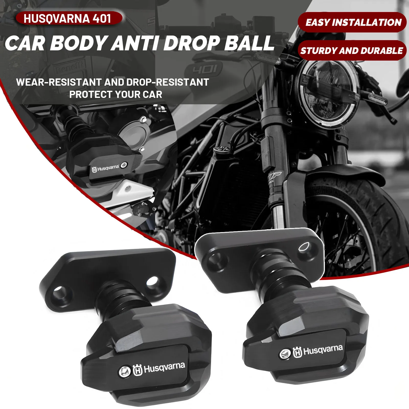 

Motorcycle Falling Protection Frame Slider Fairing Guard Crash Pad Protector For Husqvarna 401 Svartpilen 401 Vitpilen 2024-2025