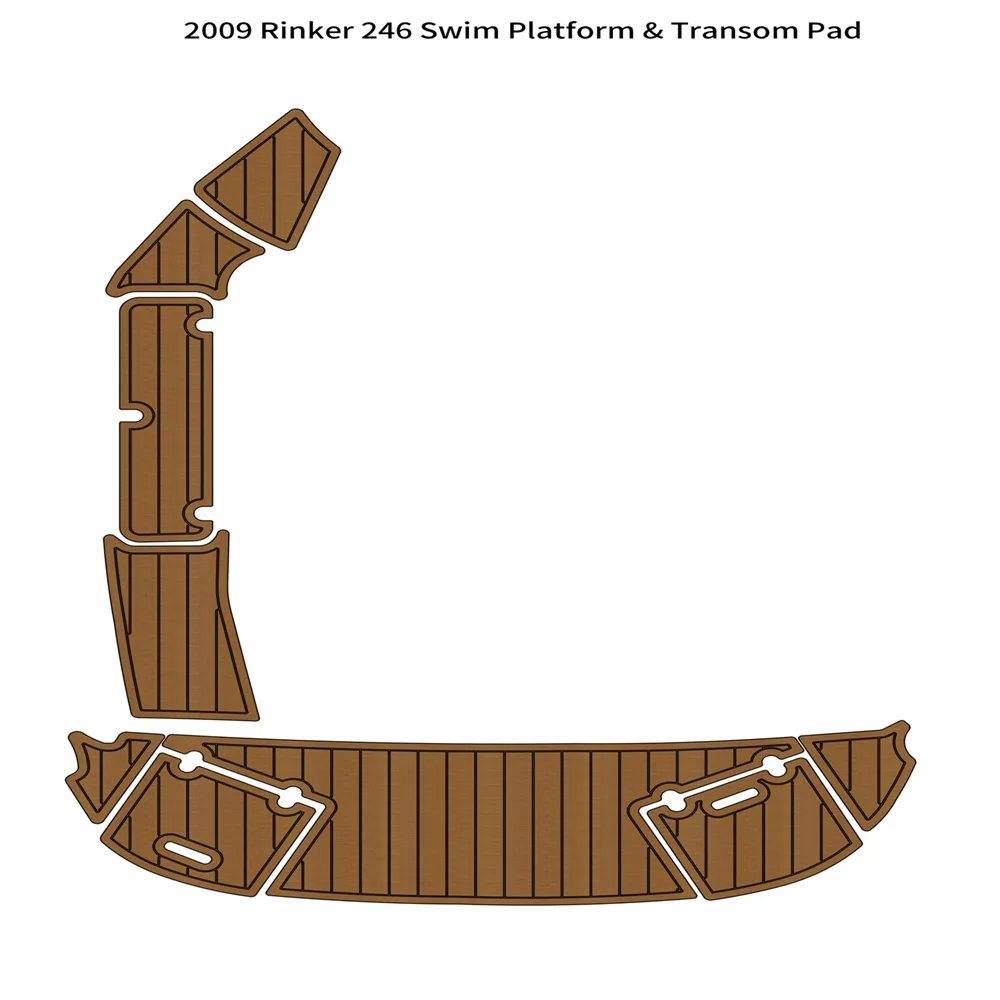 

2009 Rinker 246 Swim Platform Step Pad Boat EVA Foam Faux Teak Deck Floor Mat SeaDek MarineMat Gatorstep Style Самоклеящийся коврик