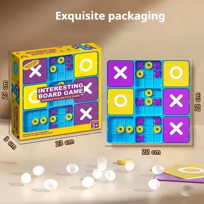 

Настольная игра «Крестики-нолики» для детей: развивающая интерактивная игрушка для тренировки внимания и стратегического мышления, рождественский подарок
