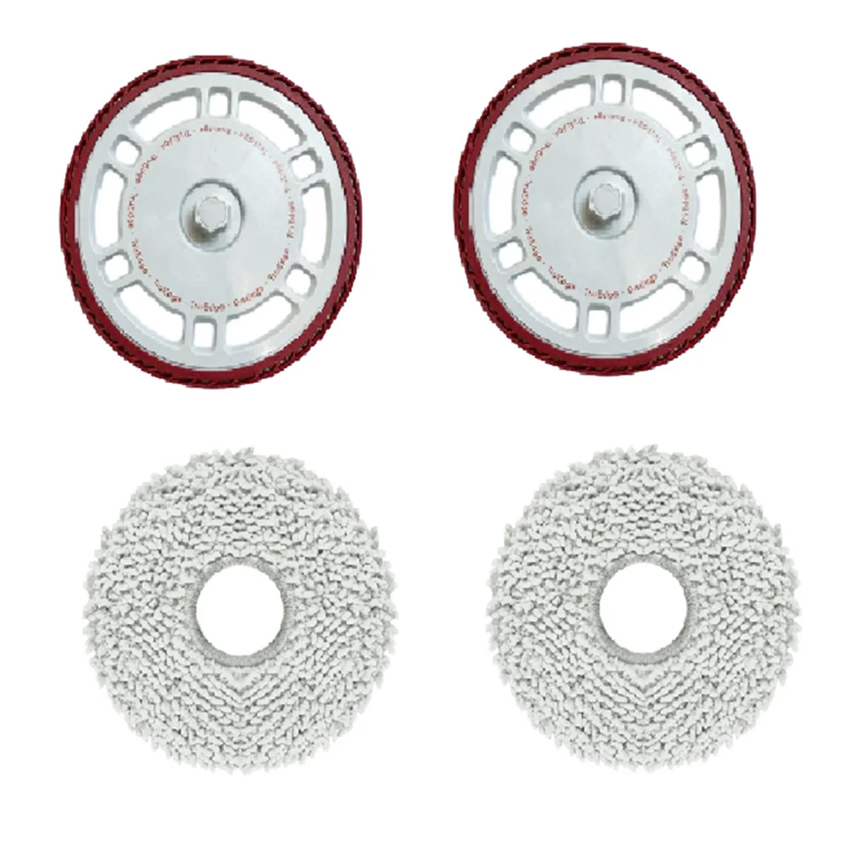 4 buah dudukan lap dan Pel, untuk T30S/T30 Pro Robot vakum pel papan pel