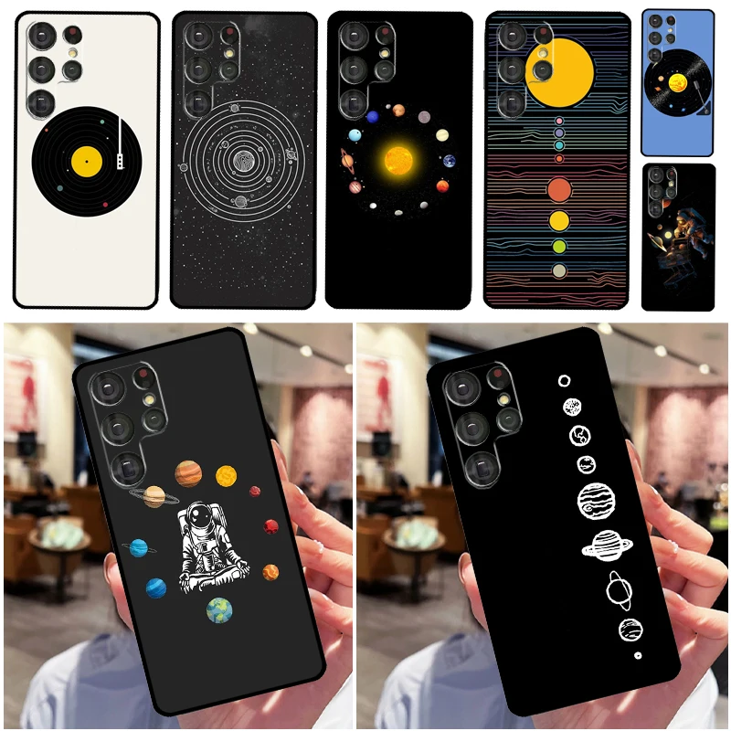 Space Planets Solar System Case For Samsung Galaxy S20 S21 FE Plus Note 20 Ultra S8 S9 S10 Note 10 Plus TPU Cover