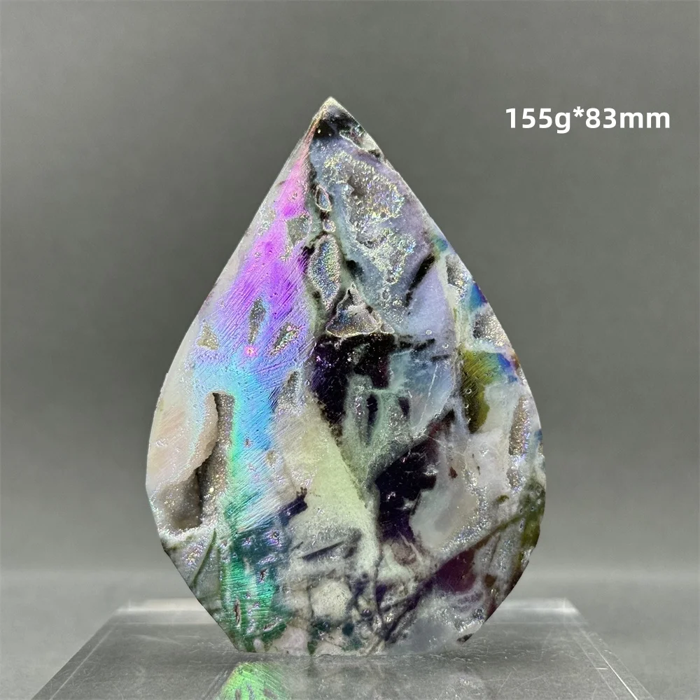 Natural Colorful Electroplated Titanium Crystal Cluster Sphalerite Free-Form Torch Witchcraft Healing Meditation Home Furnishing