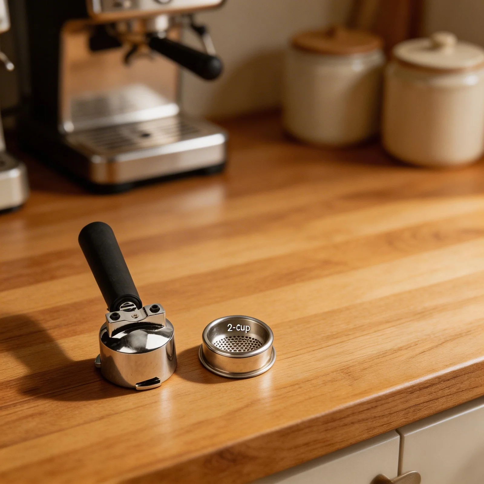Bottomless Portafilter Handle for Dongling 51mm Espresso Equipment Made of Aluminum Alloy with Three-Ear Fixation