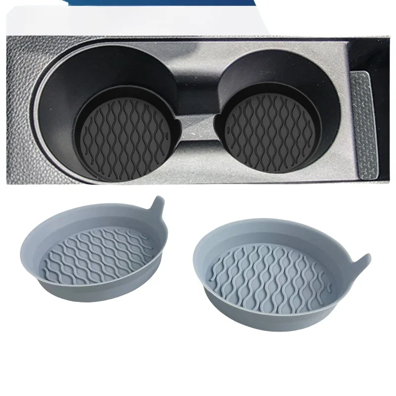 

Silicone car cup mat, car mid hole water cup mat, circular anti slip creative car water cup mat, universal suitable for Tesla