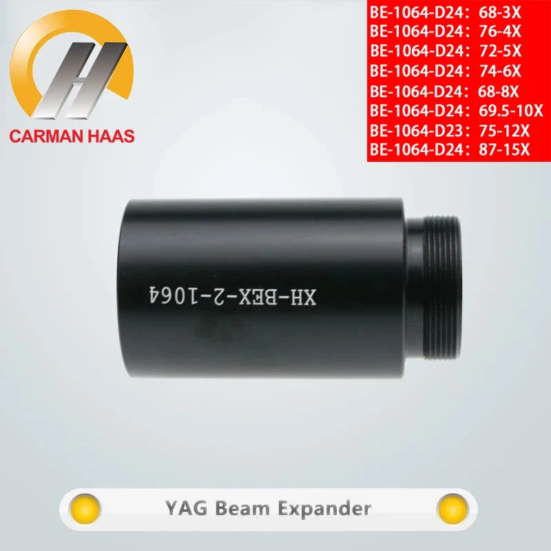 Carmanhaas Fiber YAG 1064nm 3X 4X 5X 6X 8X 10X 12X 15X Beam Expander M22*0.75 for Laser Marking Cutting