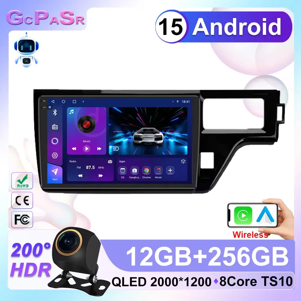 

For Honda Stepwgn 5 2015 - 2021Right hand driver Car Radio Stereo Multimedia Player 5G GPS Navigation High-performance CPU 2din