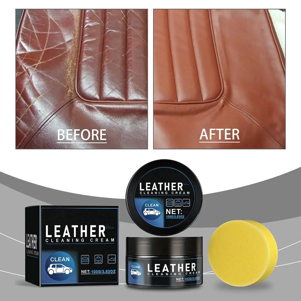 Car Leather Care Cream Car Interior Seat Leather Protection Glossy Cream ﻿ Care Renovation P7E7