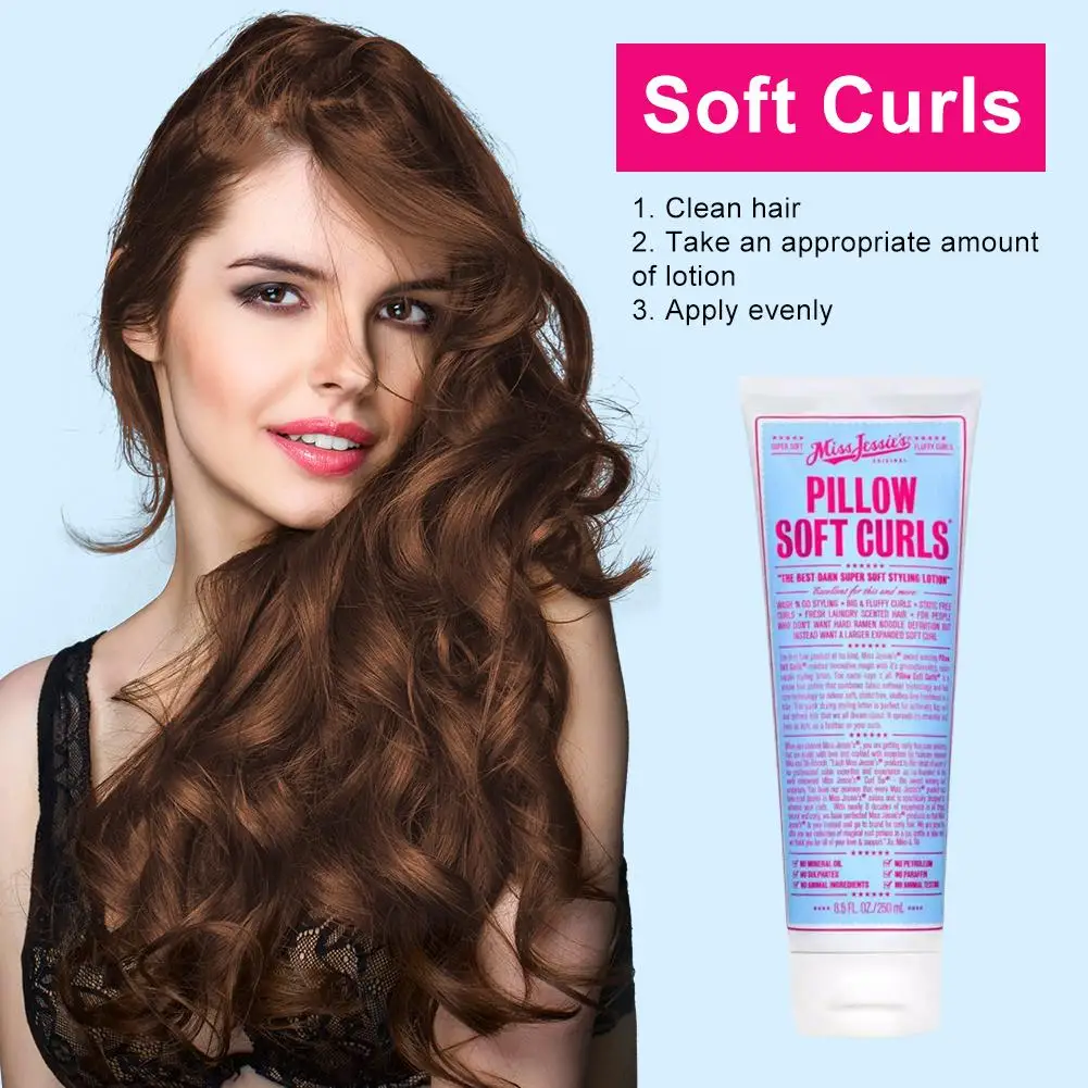 

250ML Hair Curling Cream Anti-Frizz Bouncy Resilient Enhancer Styling Lotion Prevent Hair Breakage Smooth Moisturizing Hair Care