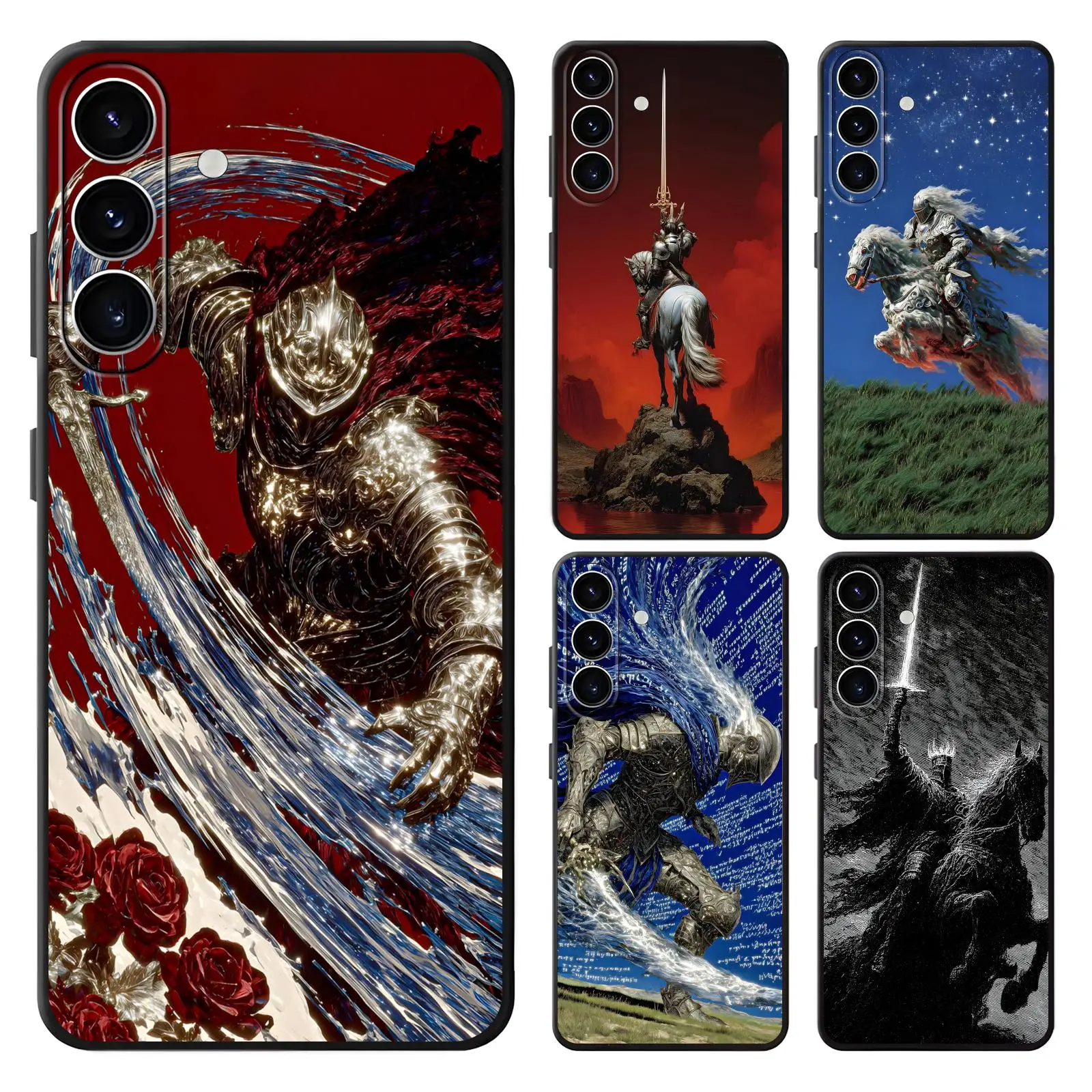 Medieval knight  Phone Case For Samsung A57 A56 A37 A27 A17 A36 A26 A55 A35 Anti-Drop Soft Black Case