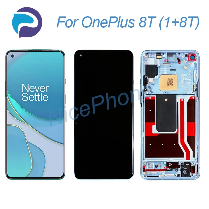 for ONEPLUS 8T LCD Screen + Touch Digitizer Display 2400*1080 KB2001, KB2000, KB2003, KB2005 1+8T LCD Screen Display