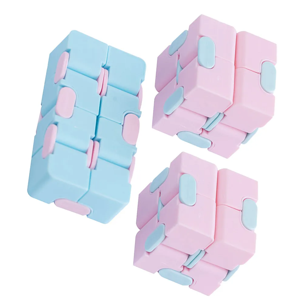 3Pcs Candy Cube Infinite Puzzle Plaything for Children Adults Finger Dexterity Development Concentration Improvement