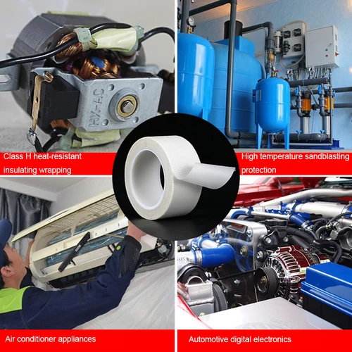Imagen 2 del producto Cinta aislante de tela de fibra de vidrio, transformador resistente a altas temperaturas, revestimiento eléctrico, cinta eléctrica de 30M