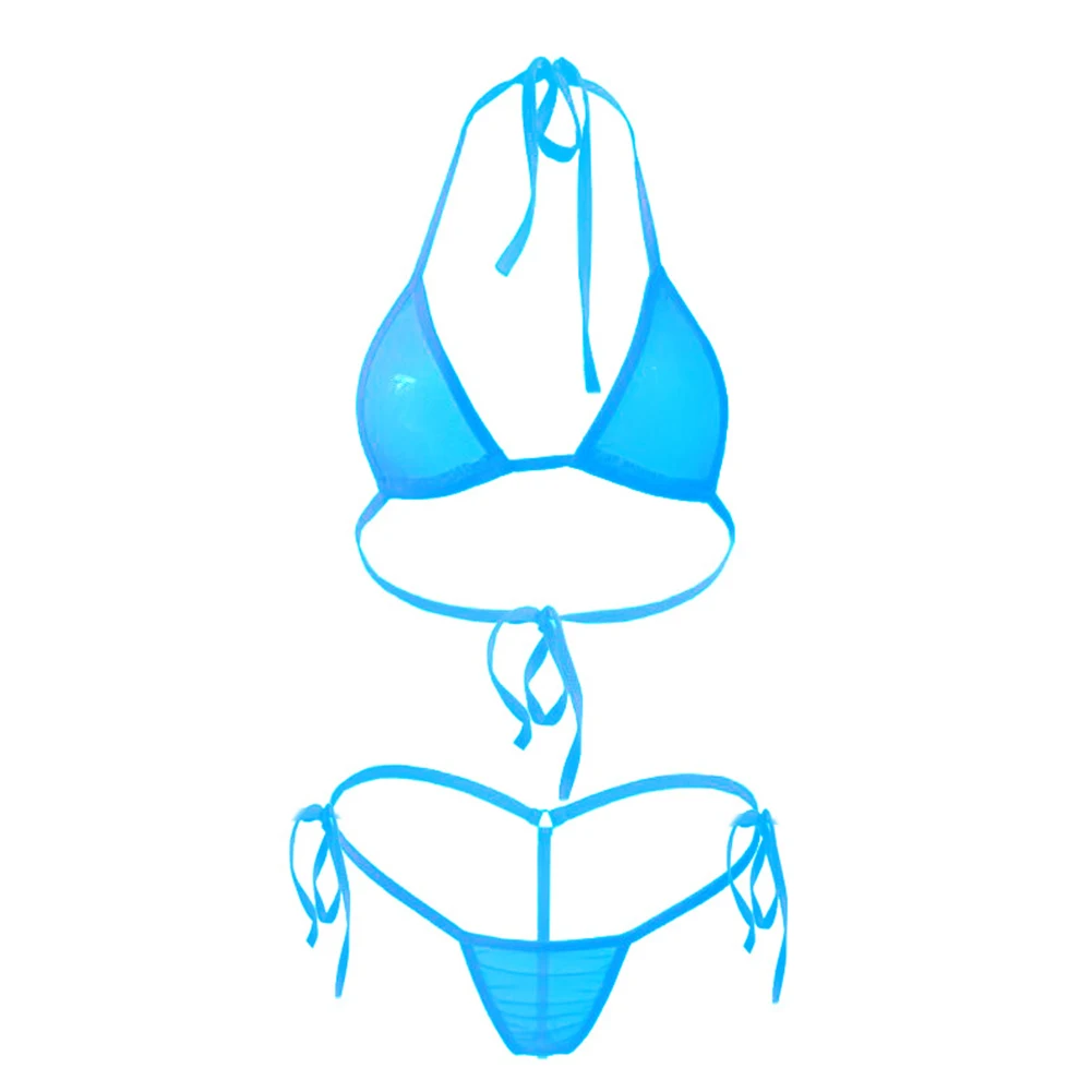 

Женские сексуальные прозрачные сетчатые бикини, ультратонкий сетчатый прозрачный бюстгальтер, стринги, трусики, комплект со шнуровкой, бюстгальтер, нижнее белье