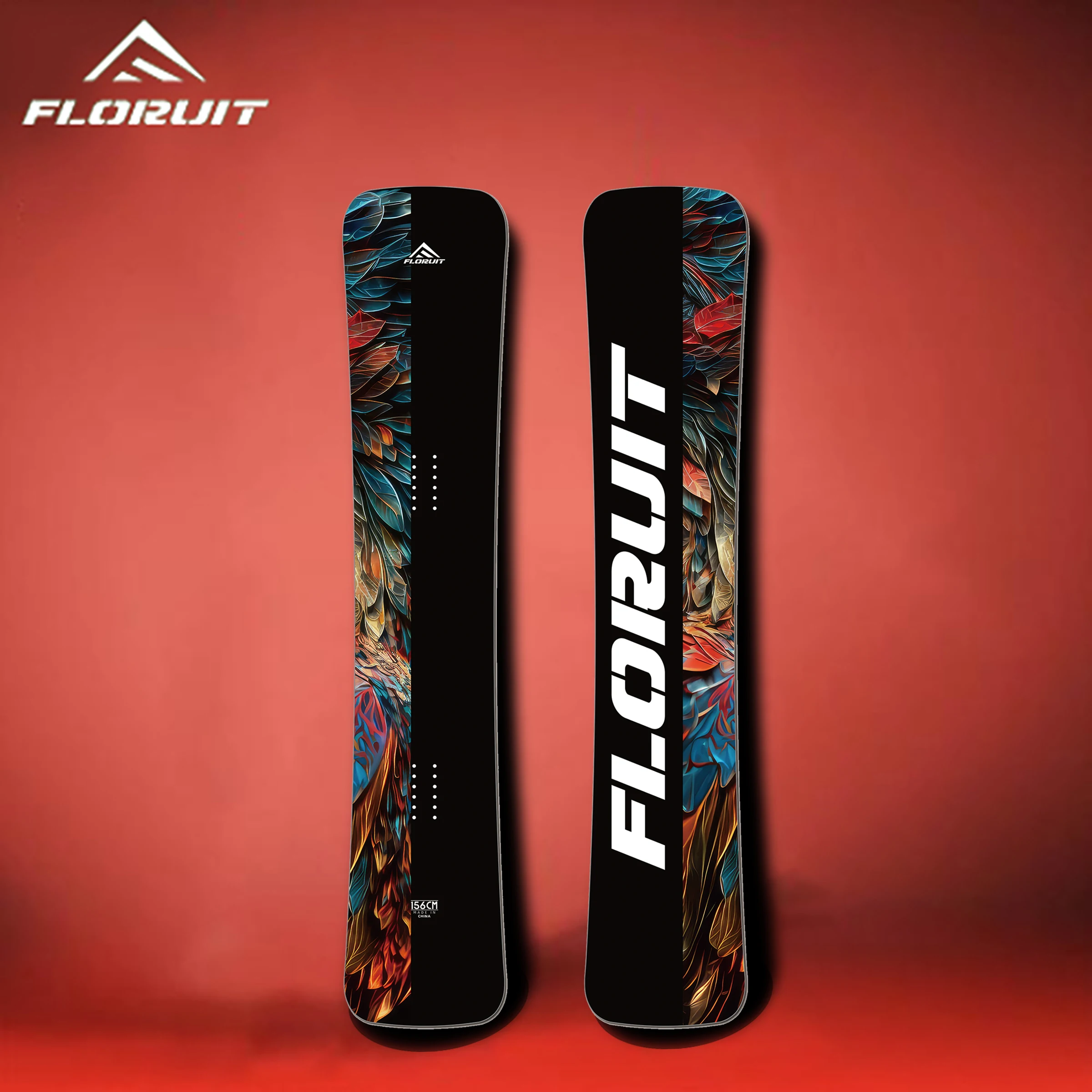 FLORUIT Individually customizable Freestyle snowboard with binding and snow boot  Kids Skis Youth snowboard