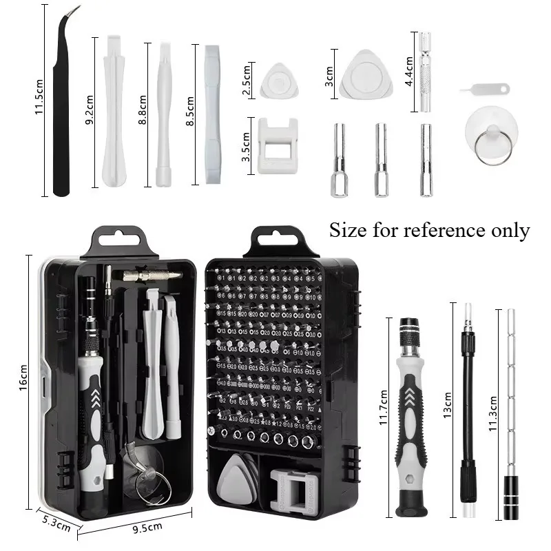 Nut Screwdriver Kit Magnetic Precision Screwdriver Kit 115 in 1, Electronic Repair Tool, Suitable for Laptops