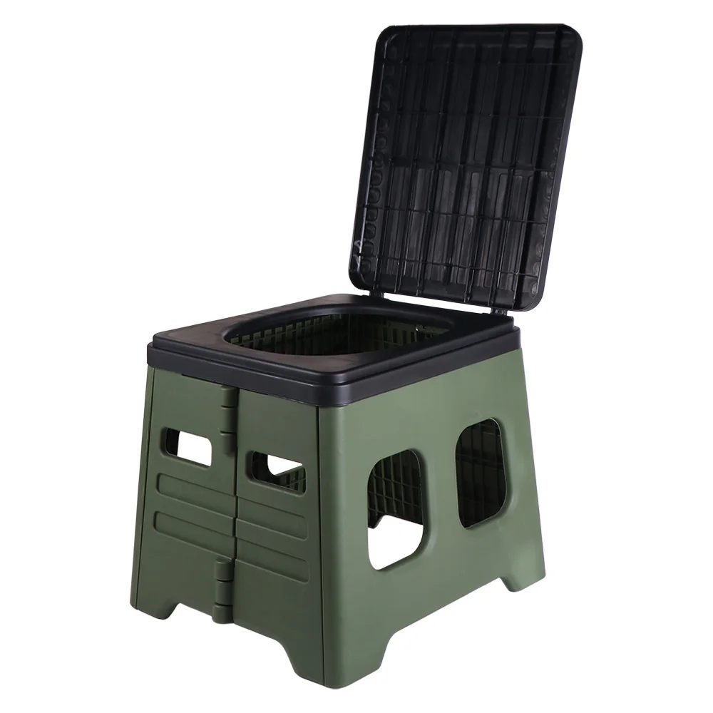 

Портативный складной туалет из полипропилена, легкий многофункциональный уличный походный туалет, прочный профессиональный складной туалет с грузовиком