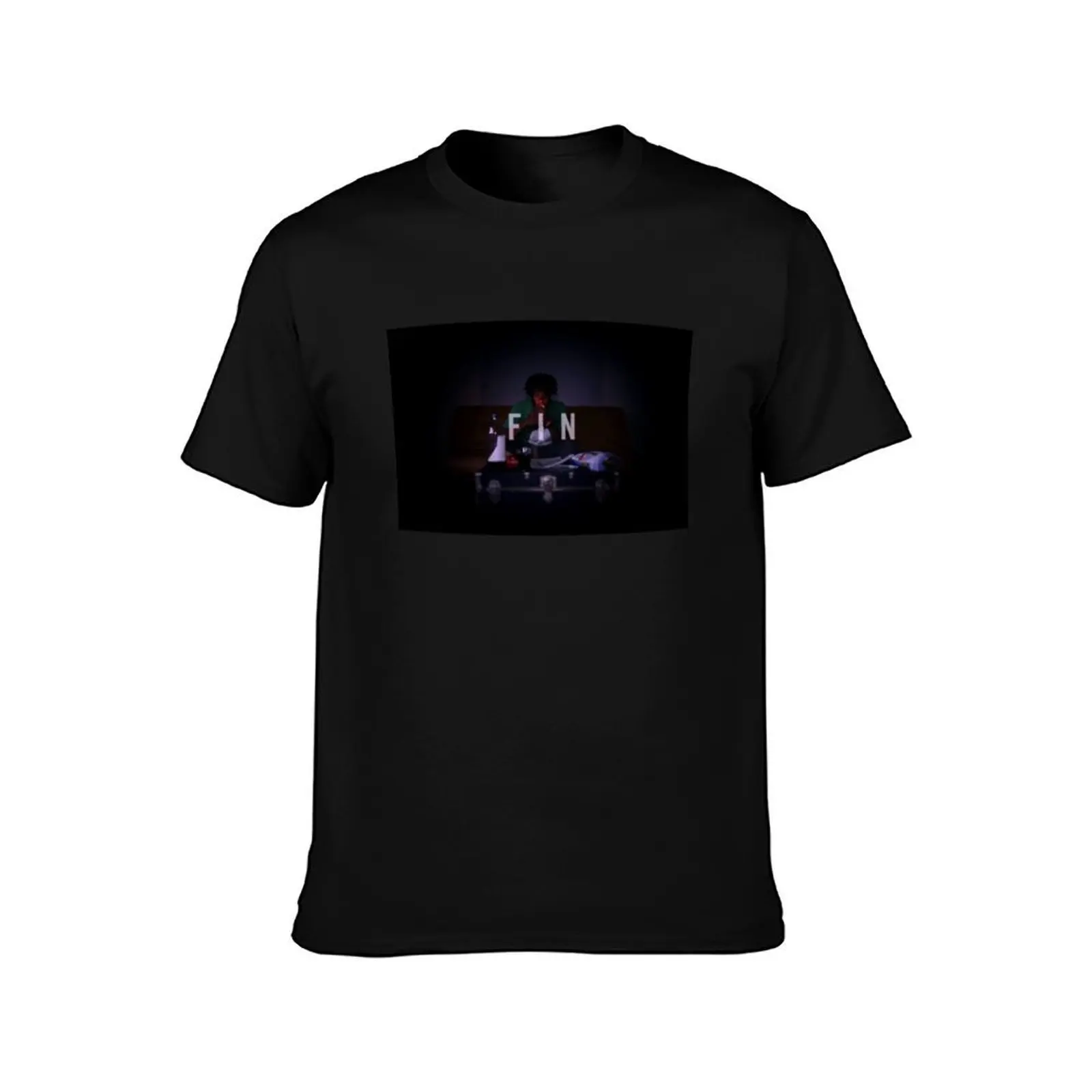 Steez Fin T-Shirt, Summer Casual Cotton Tee, Oversized Streetwear Tops, Vintage Graphic Print, Loose Fit Short Sleeve