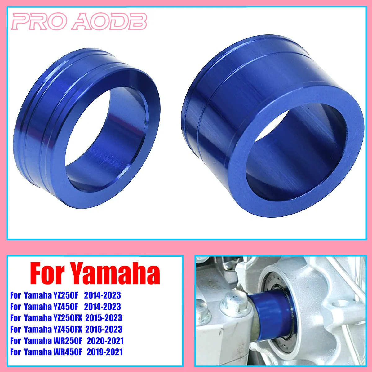 2014-2023 CNC Front Wheel Spacer Hub Collar For Yamaha YZ250FX YZ450FX YZ WR 250F 450F YZF WRF 250 450 CC Dirt bike Accessories