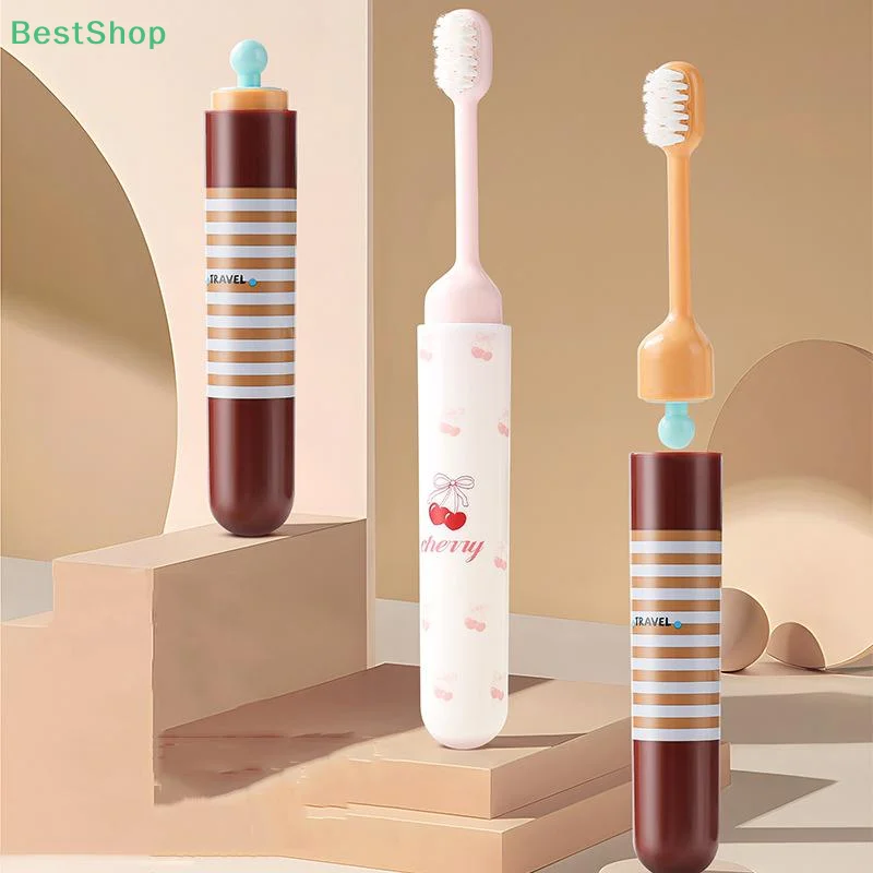 

★★★Foldable Portable Toothpaste Tube Storage Box Mini Soft Bristled Folding Toothbrush Dispenser