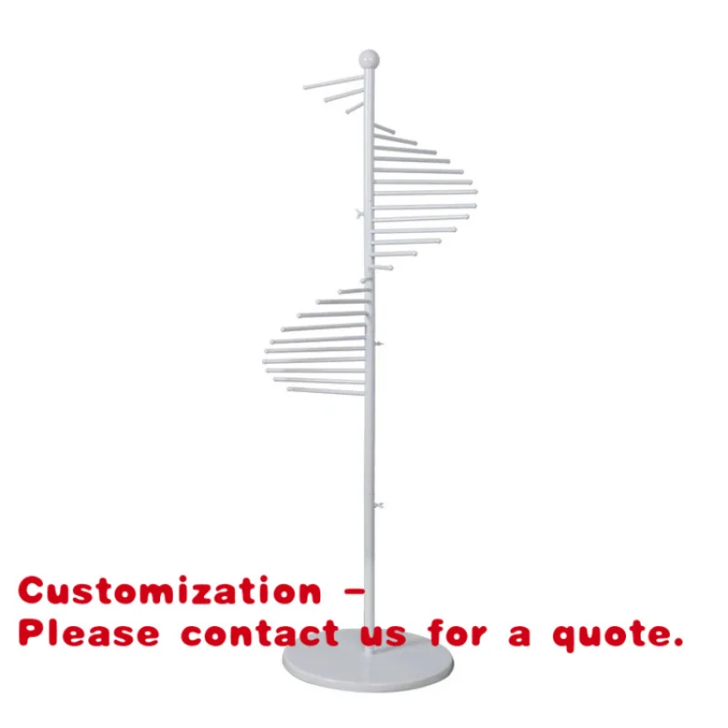 

Customize.Kainice Retail Store Standing Clothes Organizers Racks Decorative Metal Scarves Hanger Round Scarf Rotating Displ